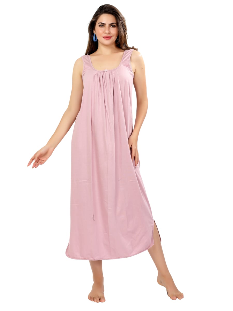 Blush Breeze Sleeveless Cotton Nighty