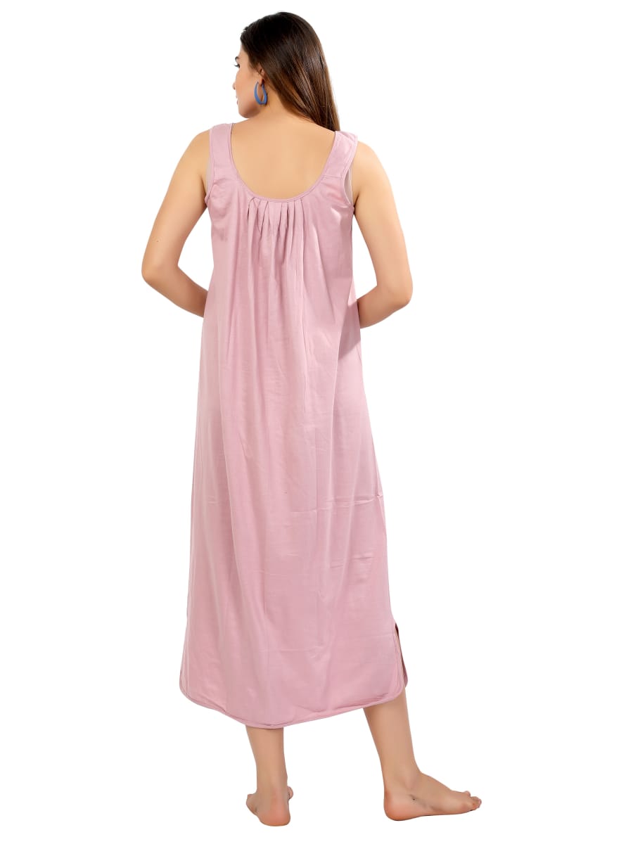 Blush Breeze Sleeveless Cotton Nighty