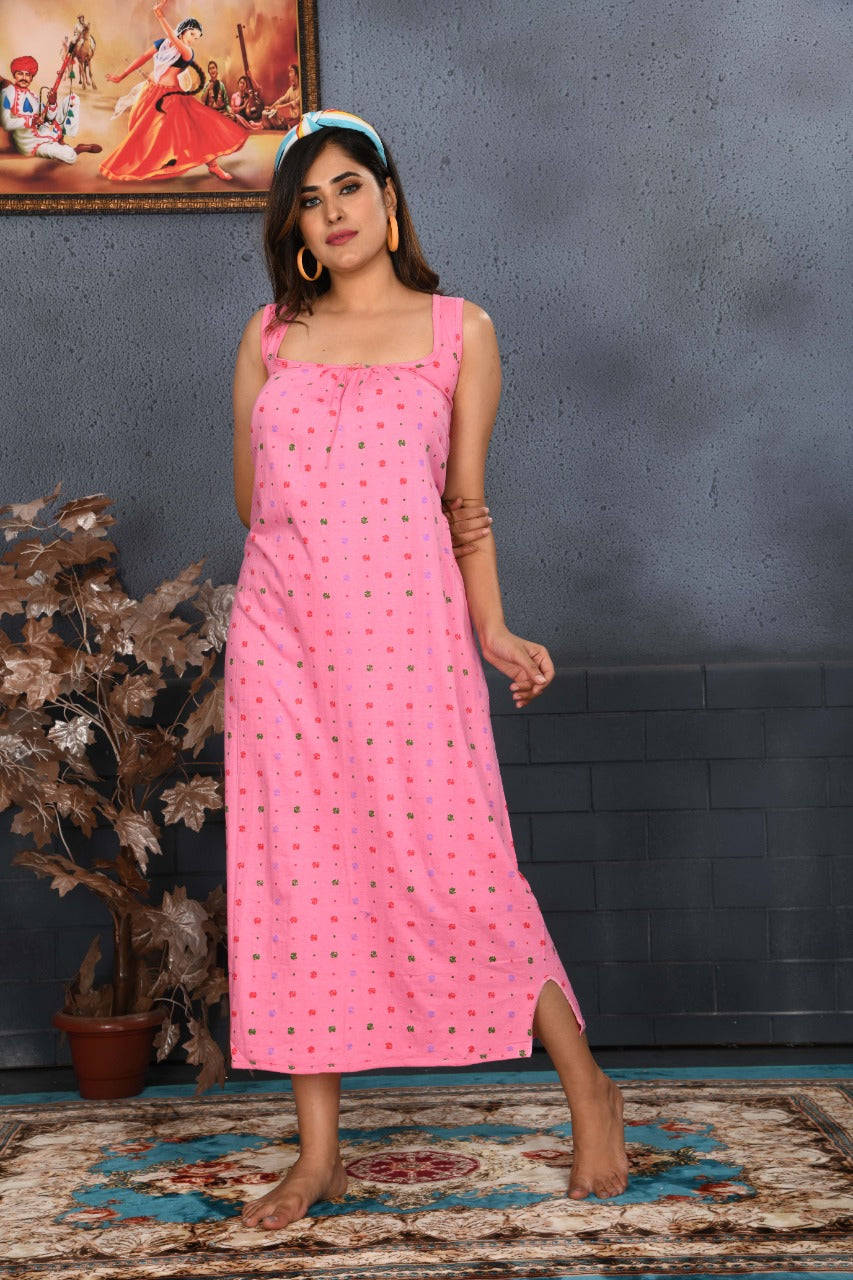Blush Pink Floral Lounge Dress