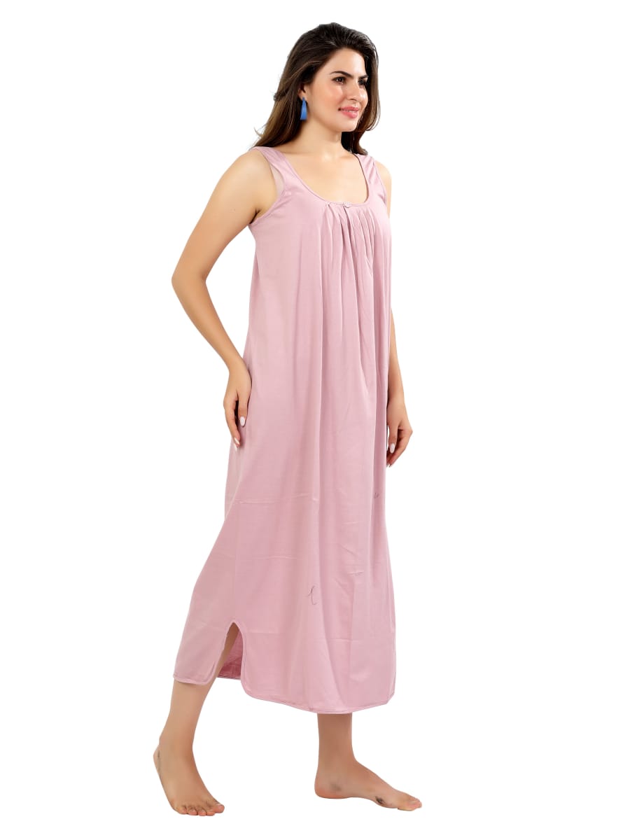 Blush Breeze Sleeveless Cotton Nighty